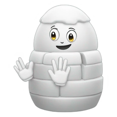 igloo with music sign language sticker