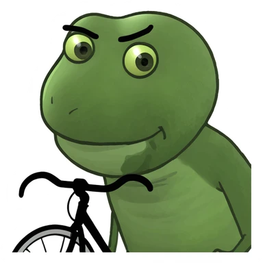 Man cycling under the ocean sticker