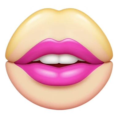 pink lovely lipstick sticker