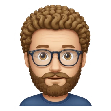 white man with glasses and curly beard sticker