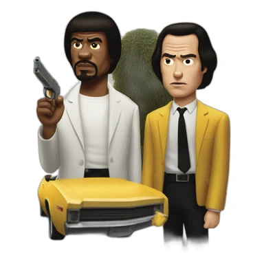 pulp fiction movie poster sticker