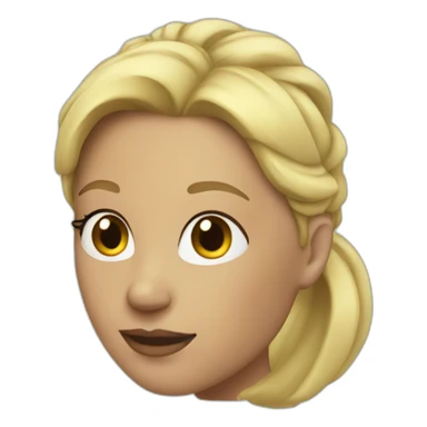 Women with blonde hair, ponytail, in the beach sticker