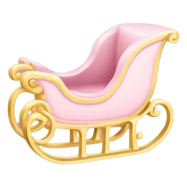 light pink sleigh sticker