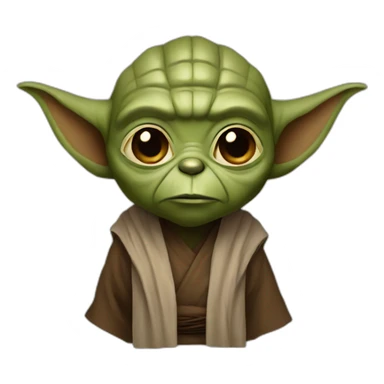 Brown yoda sticker