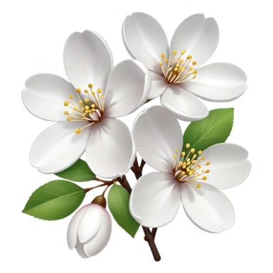 white cherryblossom sticker