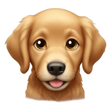 Chibi Dark red golden retriever puppy sticker