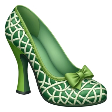 green patterned woman shoe  sticker
