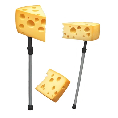 Cheese with a pogo stick  sticker