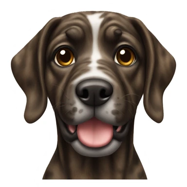 brindle dog sticker