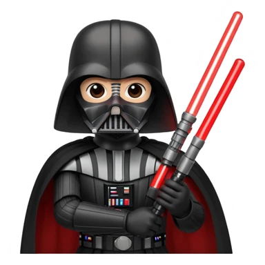 Darth Vader with red lightsaber sticker