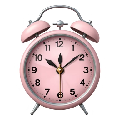 Light pink old fashioned alarm clock  sticker