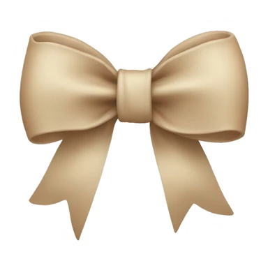 Beige bow sticker
