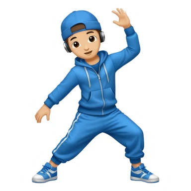 street dancer boy with music item sticker