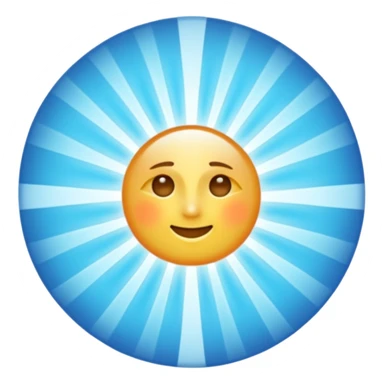 A lot of light blue rays  sticker