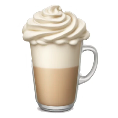 Whipped cream latte sticker
