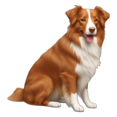 Toller and red border collie sticker
