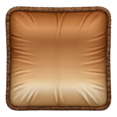 Brown fur blanket square ombre sticker