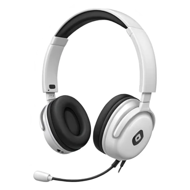 Please make a white headset emoji sticker