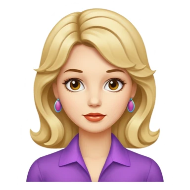 70s 80s single women with hair style  sticker