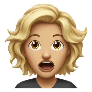 woman screaming sticker