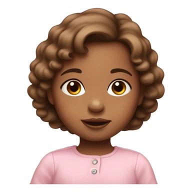 Portrait of a baby girl with brown hair ￼ sticker