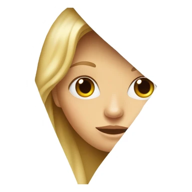 blonde woman hiding behind curtain sticker