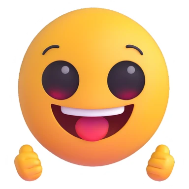 emoji with an overly happy expression, so happy that it appears a little scary sticker