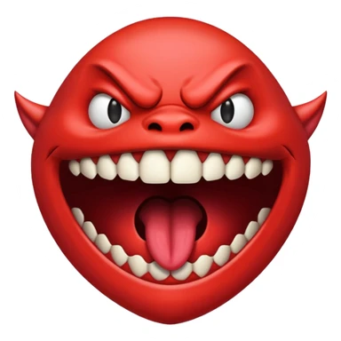 drooling evil sharp teeth monster mouth lips  sticker