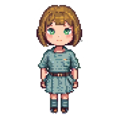 A girl with a bob haircut sticker