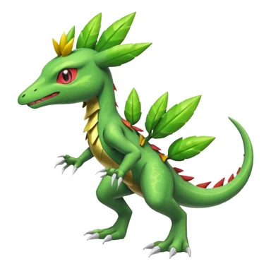 Shiny Aural Kecleon-Sceptile-Genesect-Fakémon-fusion (full body) sticker
