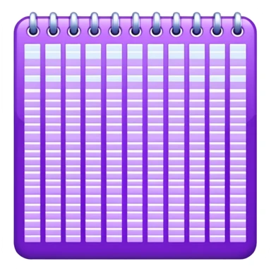 Glitter Purple and Cian spreadsheet paper list sticker