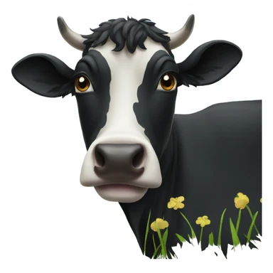 black cow sticker