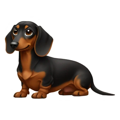 dachshund in front of a fireplace sticker