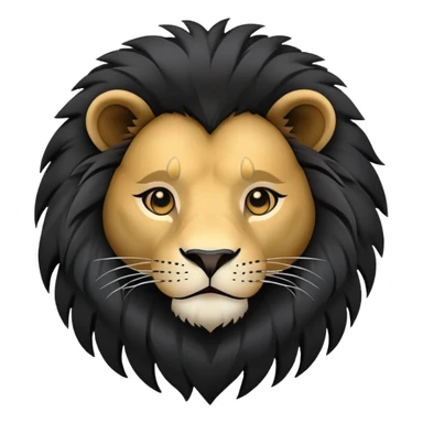 Lion black  sticker