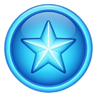 Blue star let it be more like a circle  sticker