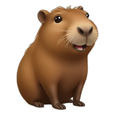 Capybara with chocolate sticker