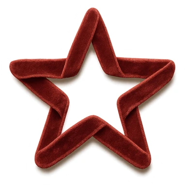 star with a velvet ribbon sticker