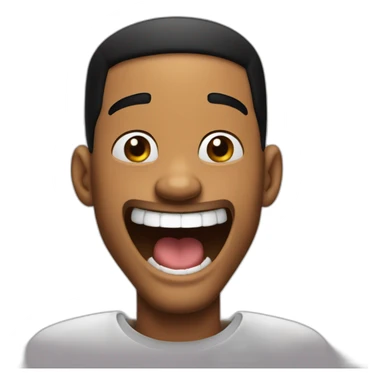 Will smith happy with your mouth a little open sticker