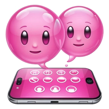 pink phone contacts bubble sticker