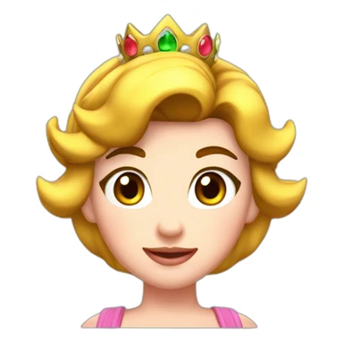 Super Mario Princess Peach with Dark Hair sticker