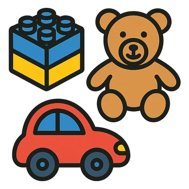 Toy icon sticker