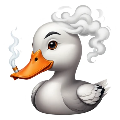 Duck smoking a cigarette  sticker
