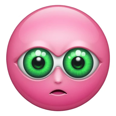 pink green eyeballs sticker