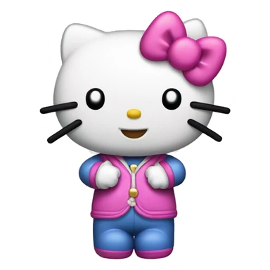 Hello kitty with peace sign sticker