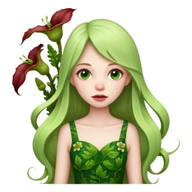 Mujer planta carnivora sticker