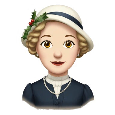 Mary Downton Abbey Christmas sticker