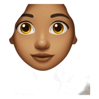 Brown Indian girl with shoulder length wavy hair sticker