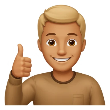 man giving a thumbs-up sticker