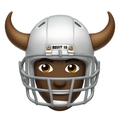 Football player with bull horns sticker