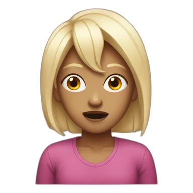 tired and manic girl sticker